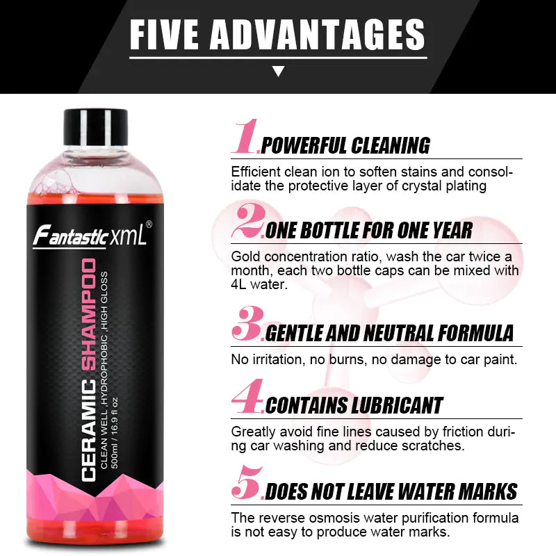 High Foam Car Wash Liquid with Wax for Shine