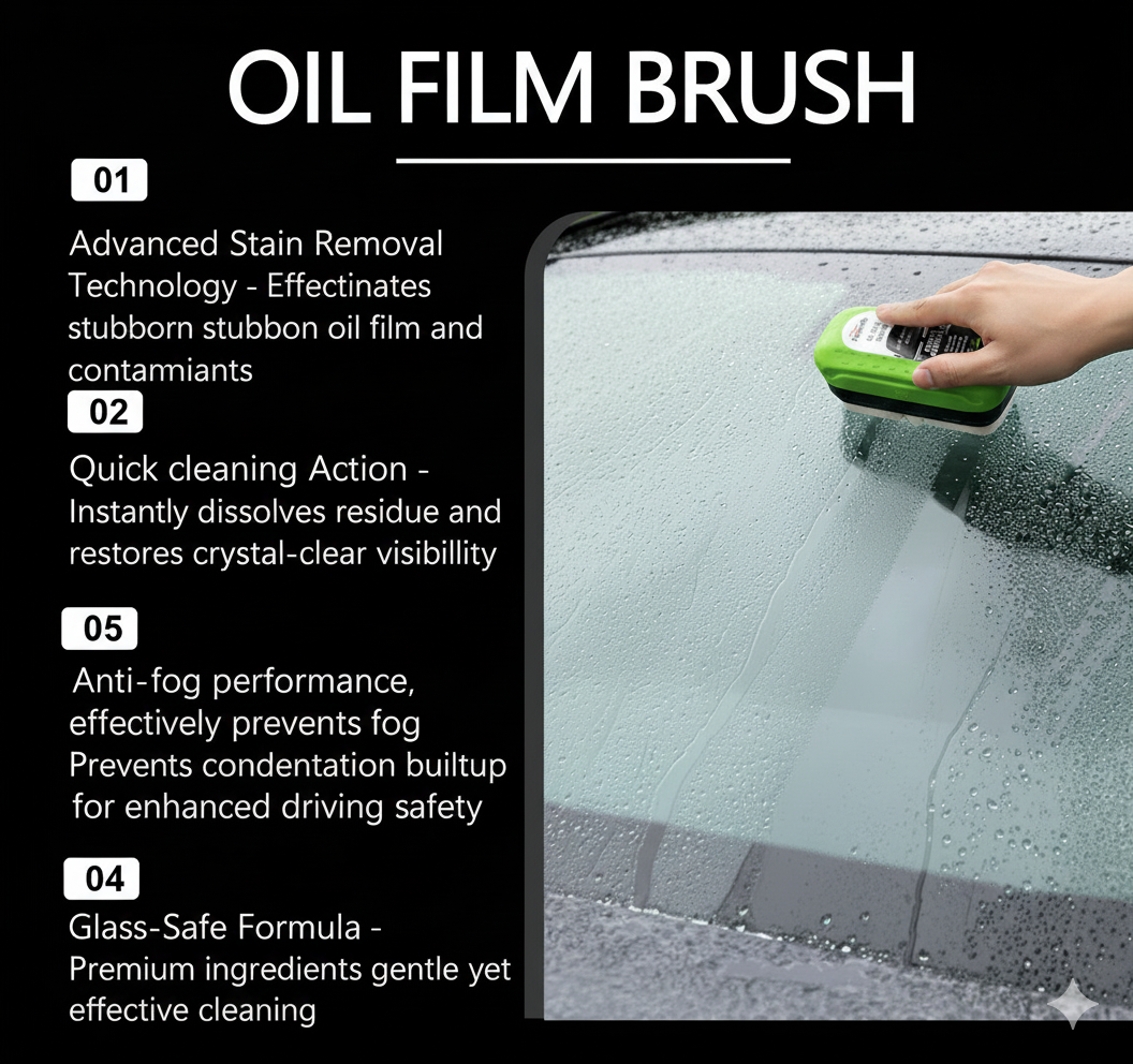 Car Oil Film Cleaning Brush Set